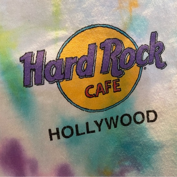 Unisex VINTAGE Hard Rock Cafe HOLLYWOOD tie dyed Small size made in USA/Jamaica - Picture 3 of 11